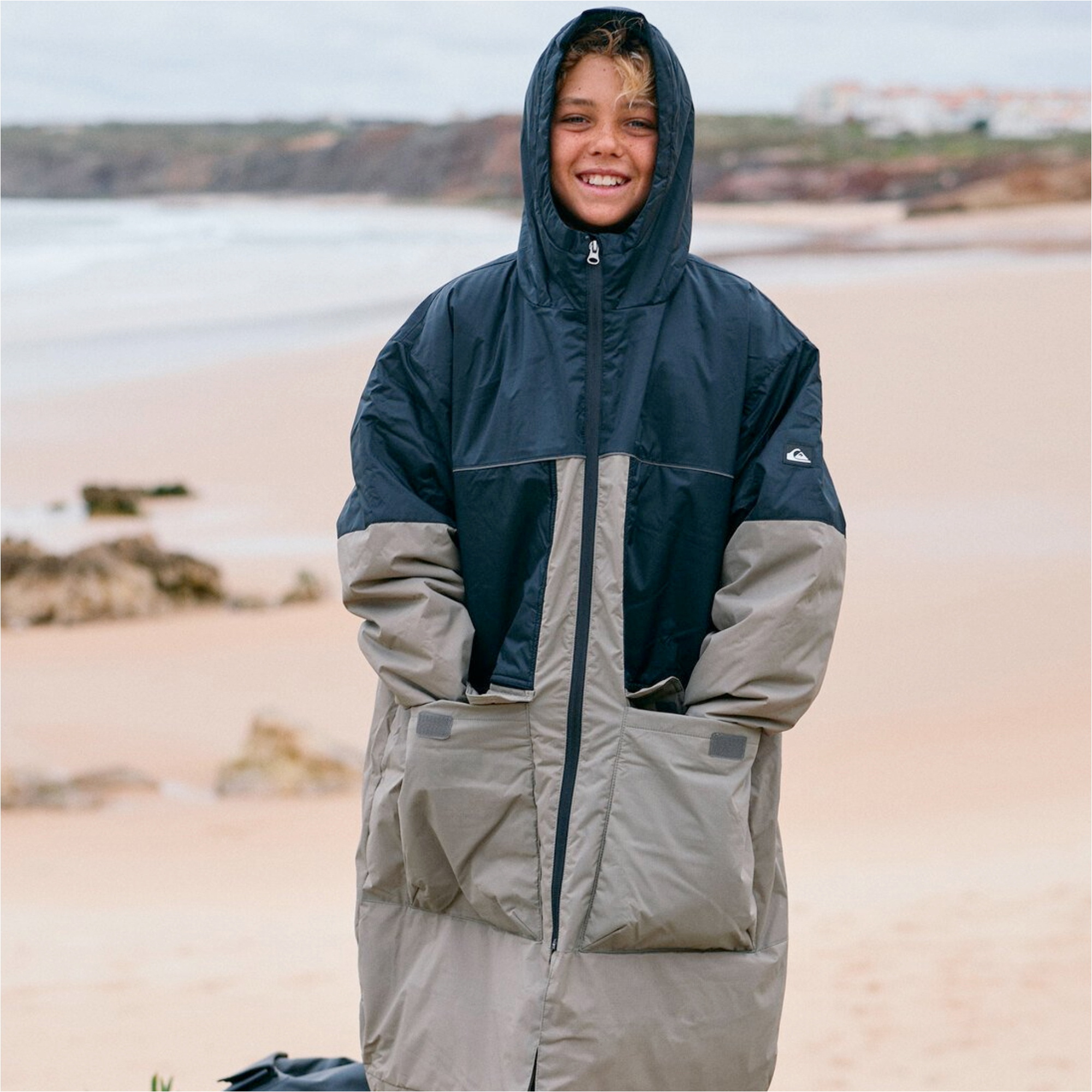 2025 Quiksilver Junior Full Rig Poncho EQBJK03336 - Fallen Rock